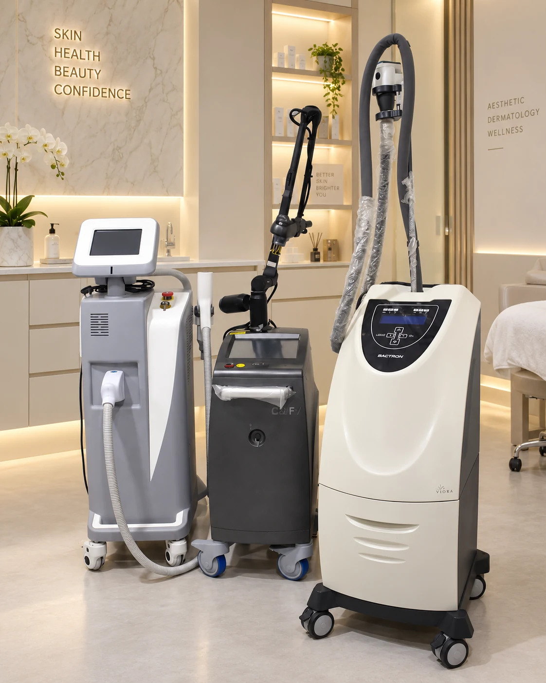 Advanced skin treatment equipment inside the Derma Solutions clinic